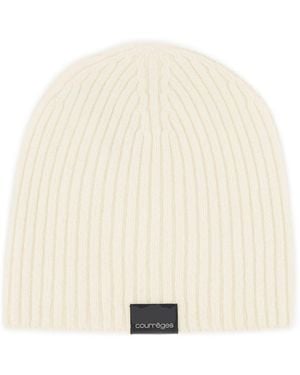 Courreges AC Ripped Beanie Courreves Wolle neutral - Natur