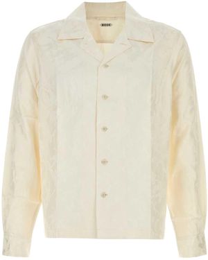 Bode Cream Jacquard Football Shirt - White