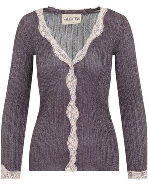 Valentino Viscose Vest - Paars
