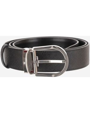 Montblanc Reversible Leather Belt - Black