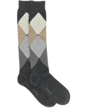 Ballantyne Diamond-shaped Socks Grey