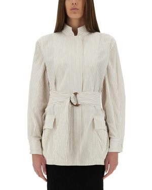 Fendi Cotton And Silk Blouson - Natural