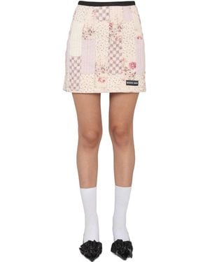 Marine Serre Mini Boutis Skirt - White