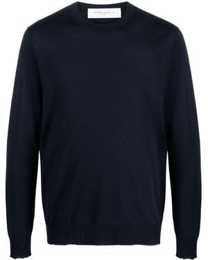 Golden Goose Golden M's Regular Knit Crew Neck Light Wool Merino - Blue