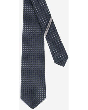 Ferragamo Salvatore Ties Silk - Blue