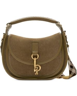 Burberry B Clip Small Camel Tote Bag - Brown