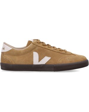 Veja Volley Tent And Suede Trainers - Brown