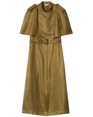 ジャケット Burberry Ivory trench dress in viscose Burberry Ivory Trench Dress In Viscose in White | Lyst