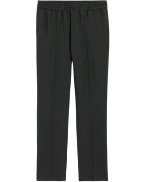 Ami Paris Elasticated-Waist Wool Pants - Gray