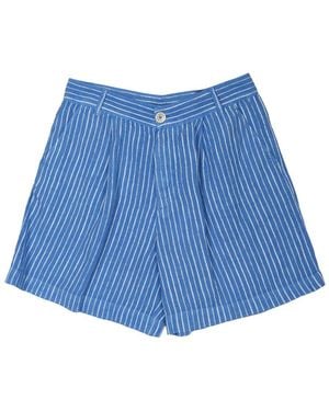 120% Lino Shorts Bermuda Linen - Blue