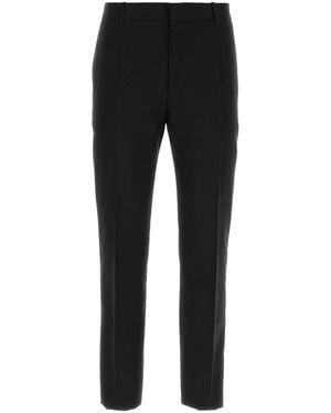 McQueen Classic Tailored Cigarette Trousers For - Black