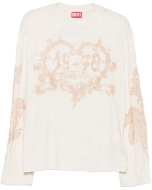DIESEL T-Hilary-Ls-Aa1 Maglietta - White