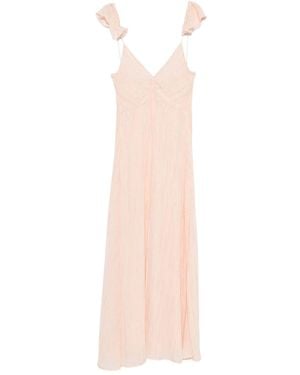 forte_forte V-Necked Long Dress - White