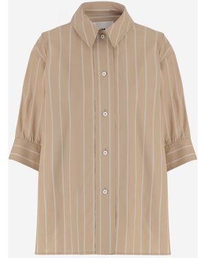 Jil Sander Baumwollhemd mit Streifenmuster - Natur