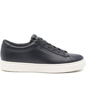 Emporio Armani Leather Trainers - White