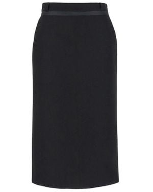 Fendi Vierge Wool Grain de Poud Jupe - Noir