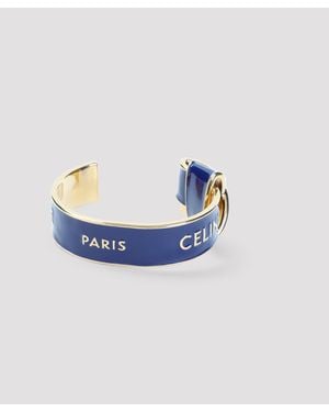Celine Knotted Cuff Bracelet - Blau