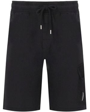 C.P. Company Cargo Light Fleece Bermuda Shorts - Black