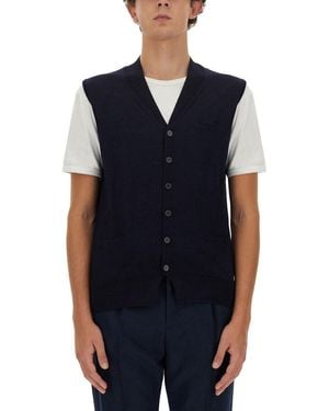 Ballantyne V-Neck Vest - Blue