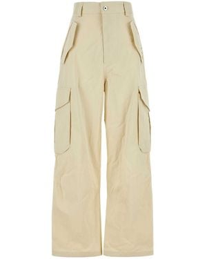 Bottega Veneta Sand Cotton Blend Cargo Pant - White
