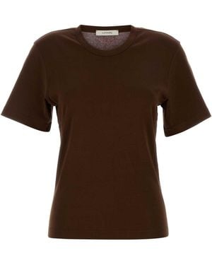 Lemaire Chocolate Cotton T-Shirt - Brown