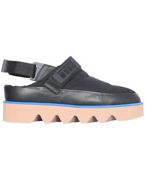 MSGM Puffed Sandals - Black