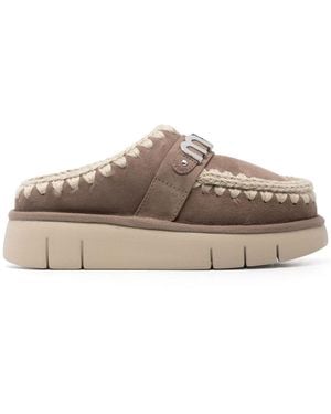 Mou Bounce Clog Slippers - Brown