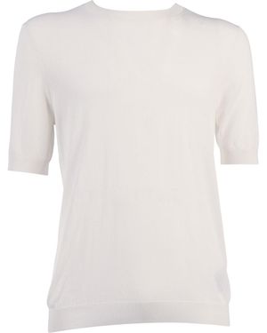 Ballantyne Kurzarmpullover - Weiß