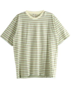 AURALEE Gestreept Katoenen T-shirt - Groen