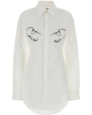 Jean Paul Gaultier Stretch Poplin Shirt - White