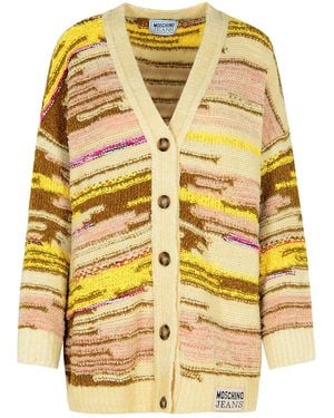 Moschino Moschino -Jeans weiße Baumwollmischung Cardigan - Gelb
