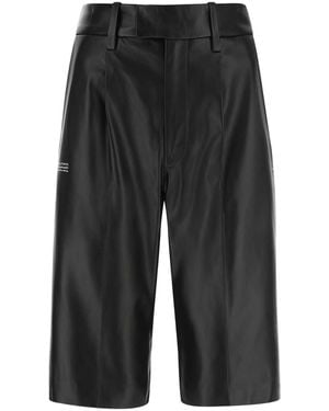 Off-White c/o Virgil Abloh Leather Bermuda Shorts - Grey