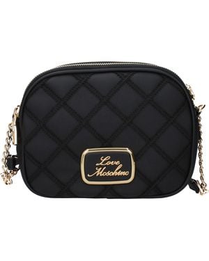 Love Moschino Liebe Moschino-Umhängetaschen umweltfreundliche Frau Polyurethan Schwarz/Gold