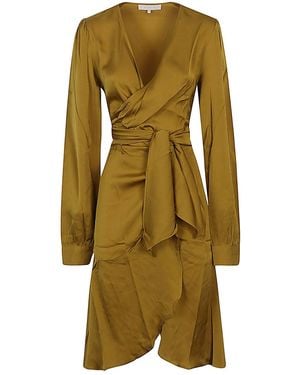 Silk95five Ananda Silk Short Dress - Green