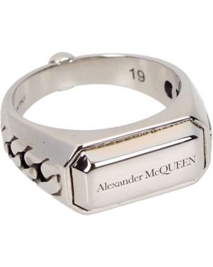 McQueen Rings Männer Metall Silber - Mettallic