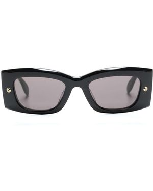 McQueen Sonnenbrille Mit Eckigem Gestell - Schwarz