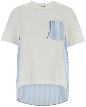 Marni White Cotton T-shirt