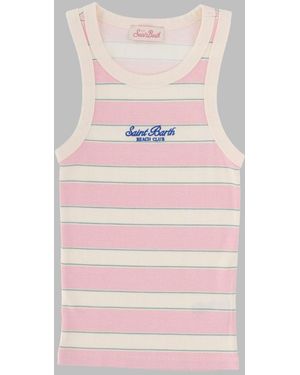 MC2 Saint Barth Mini Cotton Blend Top For - Pink