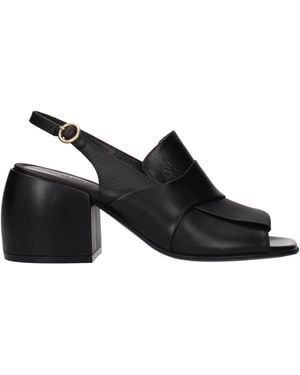 Dries Van Noten Sandals Leather - Black