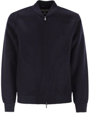 Mc2 Saint Barth Camden Bomberjacke aus Wollmischung - Blau