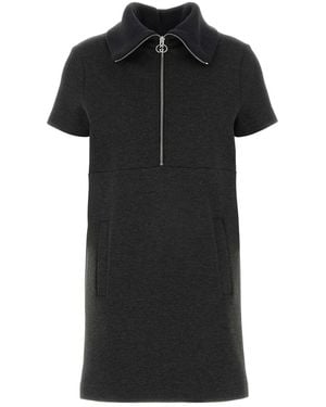 Gucci Melange Dark Stretch Jersey Dress - Black