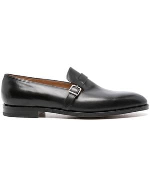 John Lobb Delano Leder-Loafer - Schwarz