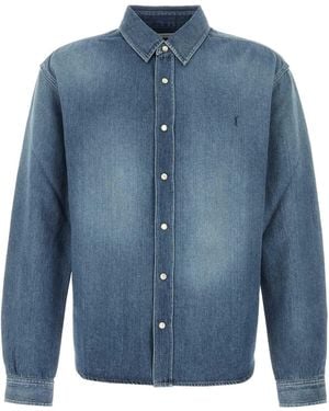 Saint Laurent Denim Shirt - Blue