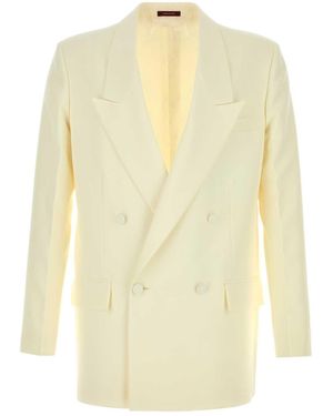 Gucci Ivory Tech Panama Blazer - Yellow
