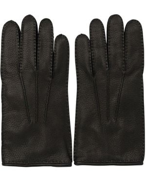 Restelli Leren Handschoenen "49/f" - Zwart