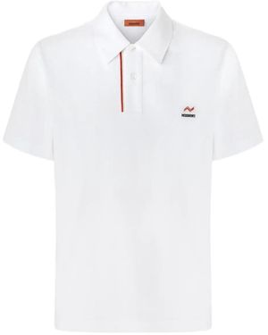 Missoni Polo -Hemd mit bestickten Logo - Weiß