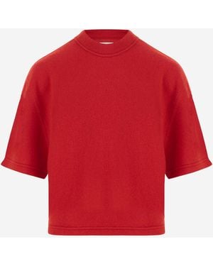 Sa Su Phi Short-Sleeved Cashmere Jumper - Red