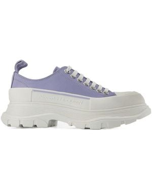 McQueen Tread Slick Sneakers Lilac/ Leather - Blue
