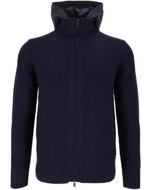 Ballantyne Cárdigan con capucha - Azul
