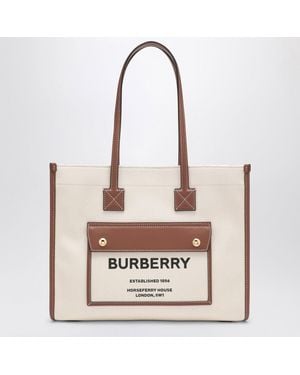 Burberry Freya Small Tote Bag - White